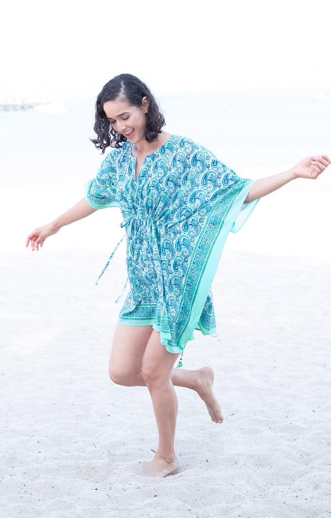 Peasant Tunic in Sea Swirl