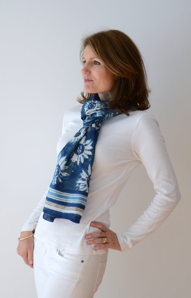 Scarf in Sunflowers