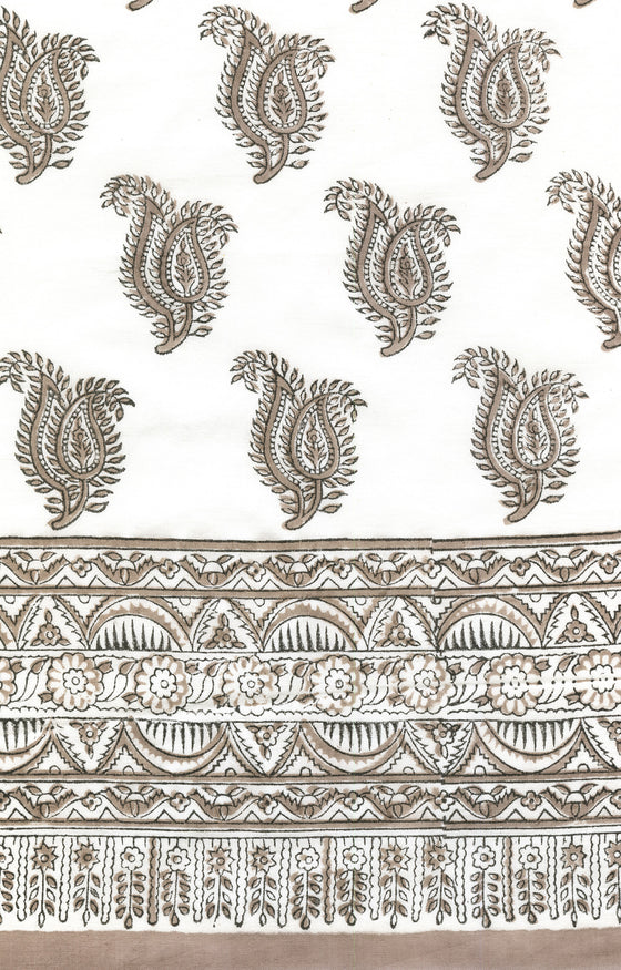 Scarf in Taupe Paisley