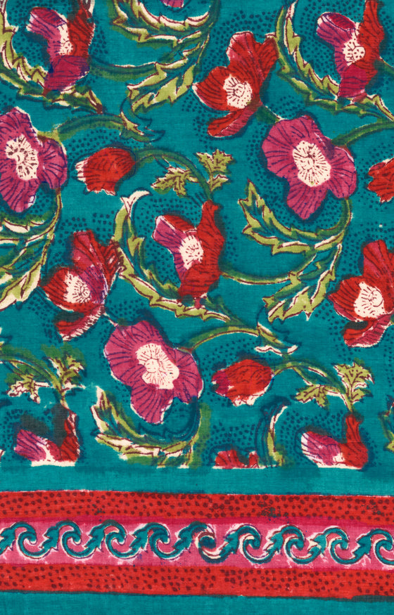 Scarf in Teal Floral