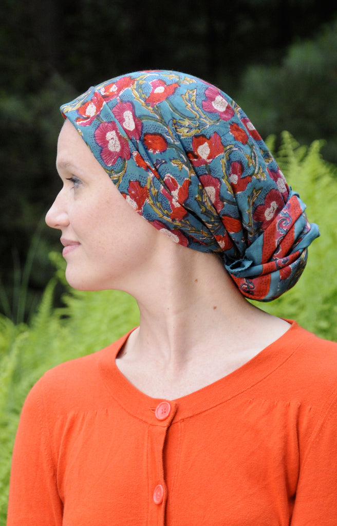 Scarf in Teal Floral