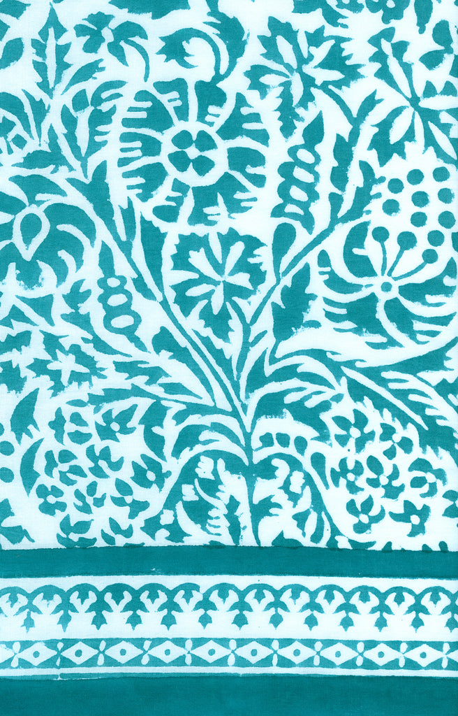 Scarf in Teal Stencil