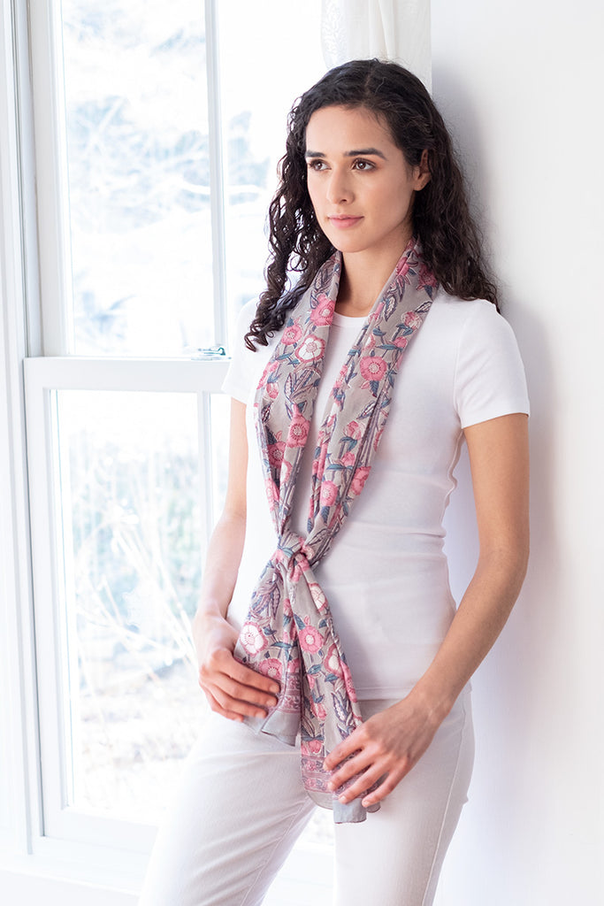 Scarf in Wild Rose
