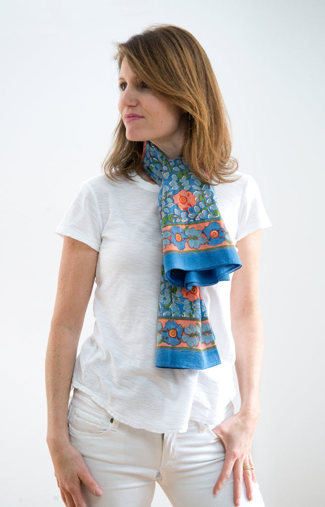 Scarf in William Morris Coral