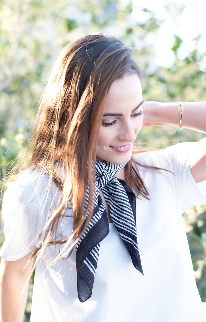 Scarf in Zipper Stripe